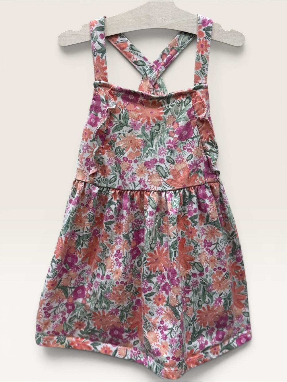 NWOT Carters Baby Girl Pink Purple Floral Crossback Sundress 18M